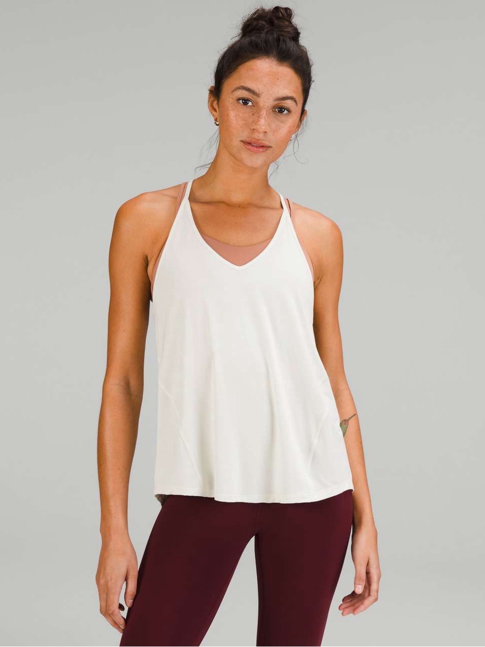 Lululemon Modal-Silk Yoga Tank Top
Color white opal